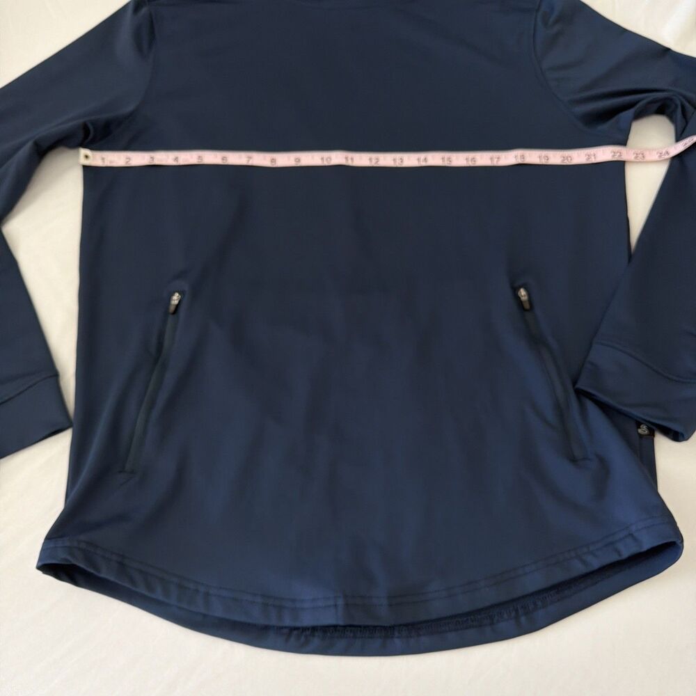 Swannies Golf Ivy Performance Pullover Hoodie Adult Sz L Navy Blue Contrast Hood - Picture 6 of 12